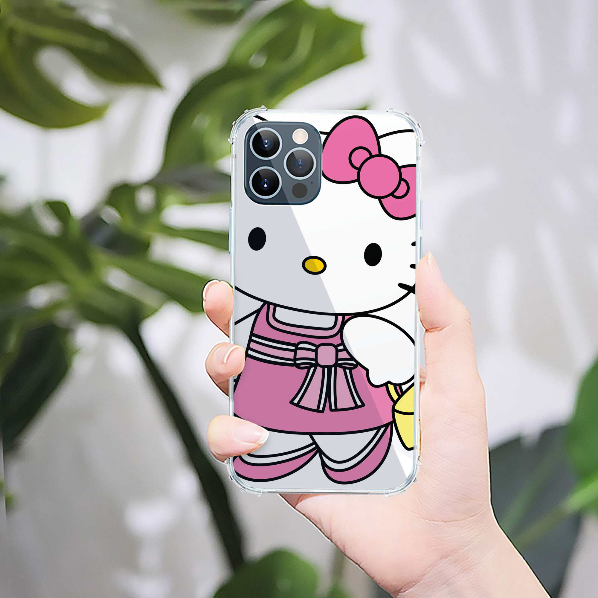 （画像用） Hello Kitty ハローキティ 【iPhone 12シリーズ対応】透明スマホケース（クリアソフトケース）